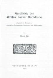 Geschichte des ältesten Bonner Buchdrucks