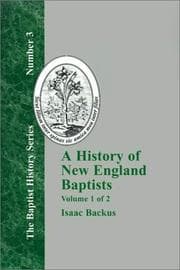 A History of New England Baptists 