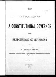 On the position of a constitutional governor under responsible government
