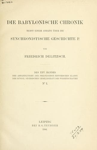 Die babylonische Chronik